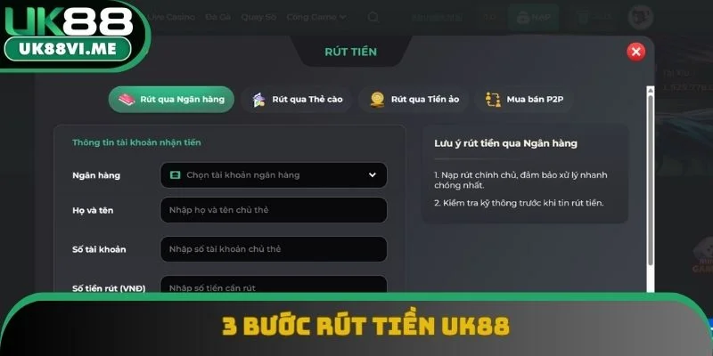 3 bước rút tiền UK88 3 bước rút tiền UK88